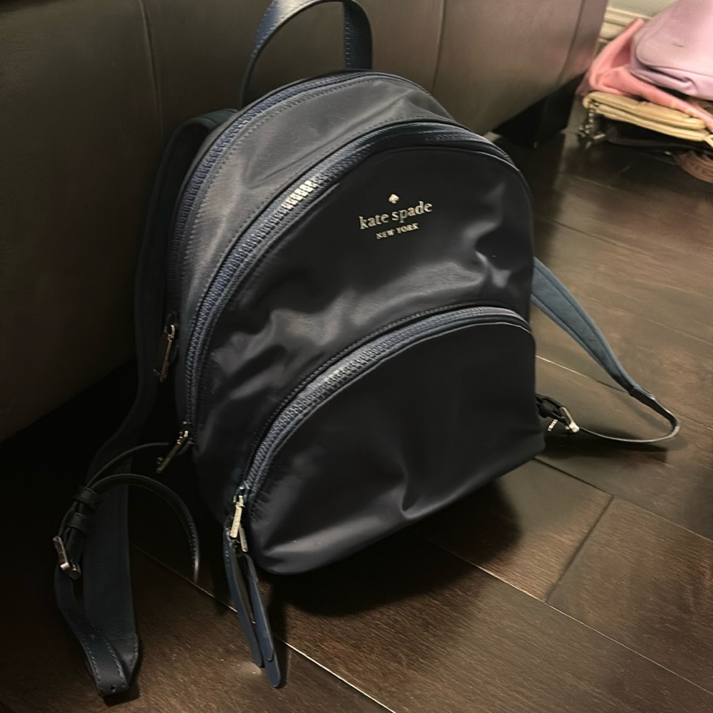 Navy blue Kate Spade mini backpack